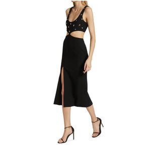 CINQ À SEPT Embellished Cutout Dress size 0